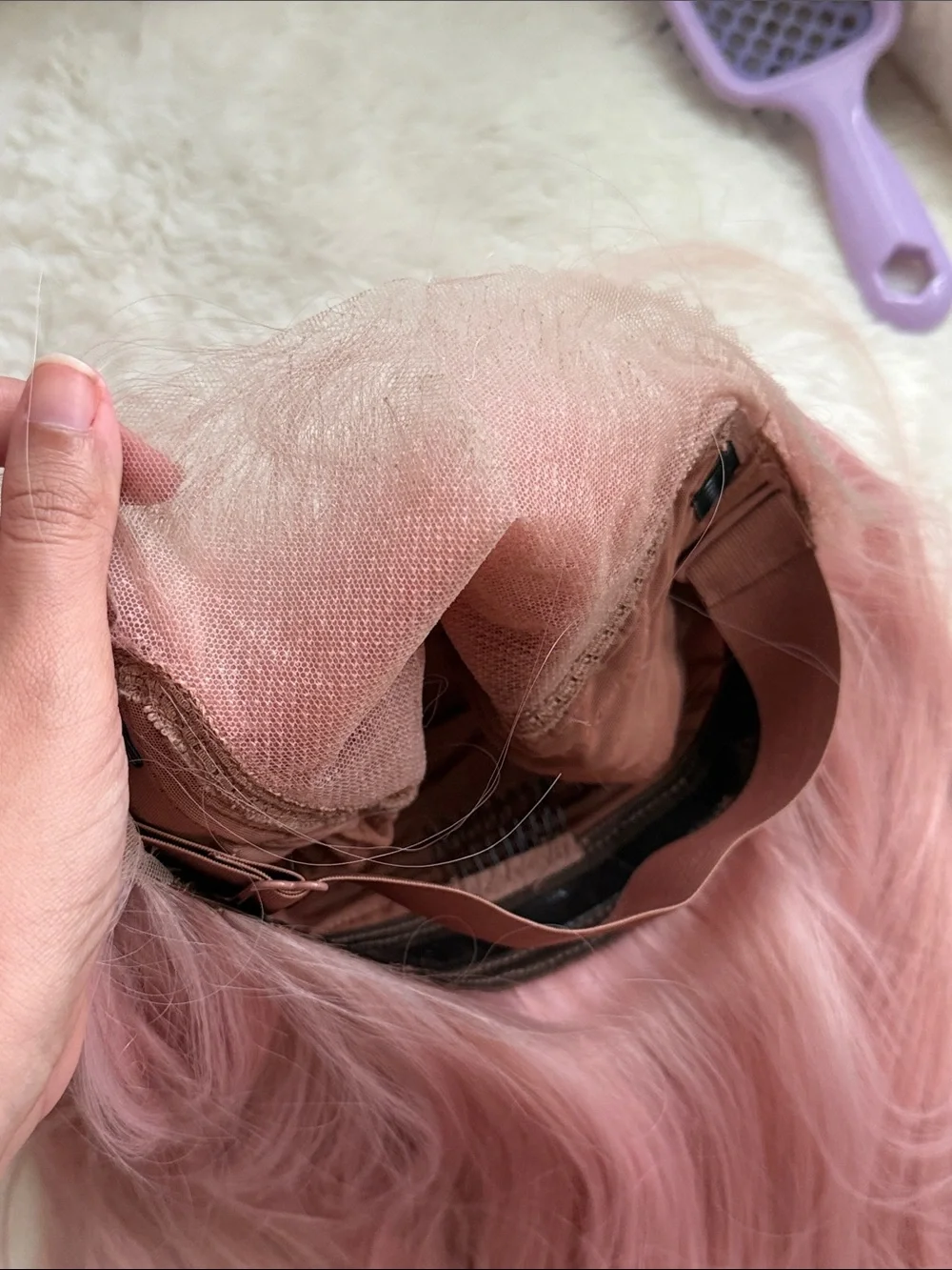 Pink Wig 13x6 Glueless HD Lace Front Wig 26 inches light pastel mauve rose